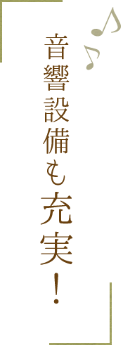 音響設備も充実